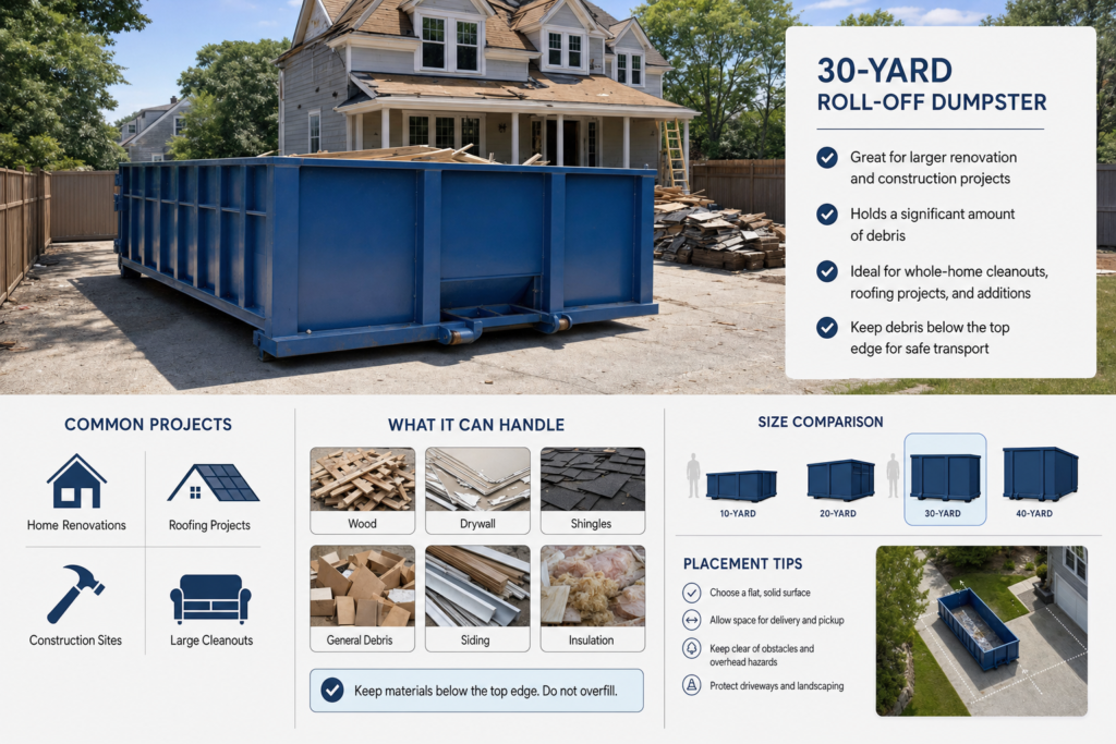 Dumpsterserviceco 30 Yard Dumpster Size Guide Project
