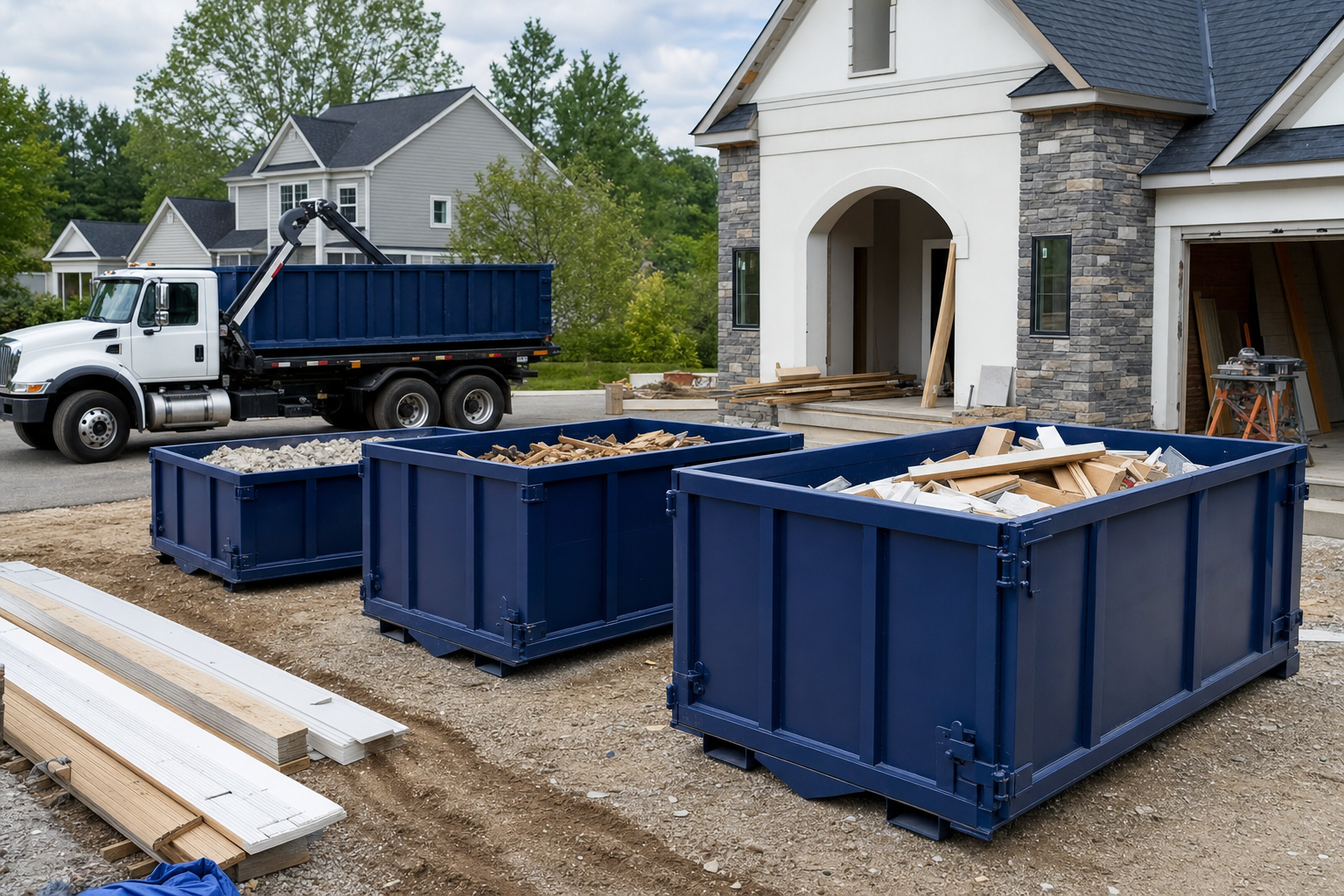 Dumpster rental options for cleanouts construction roofing yard waste and demolition projects