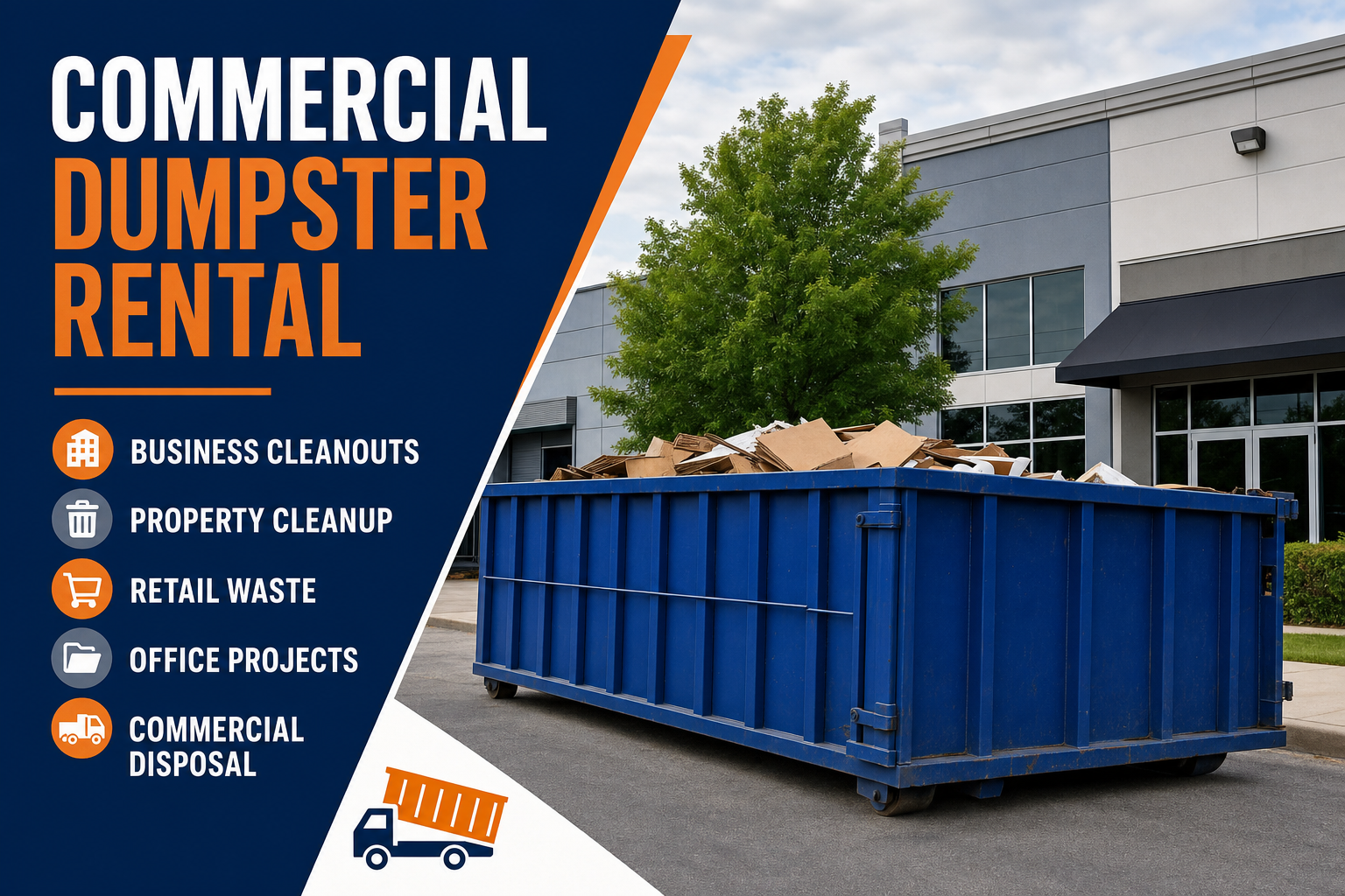 Commercial Dumpster Rental referral service call support