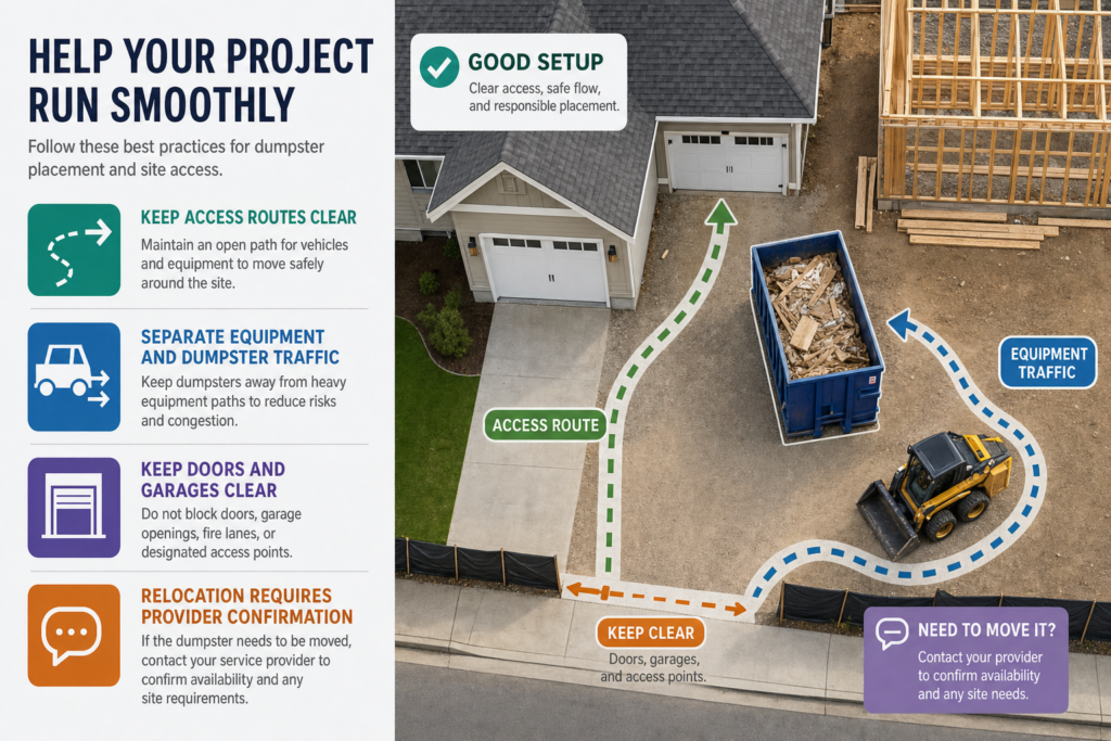 Dumpsterserviceco Dumpster Placement Delivery Guide Jobsite