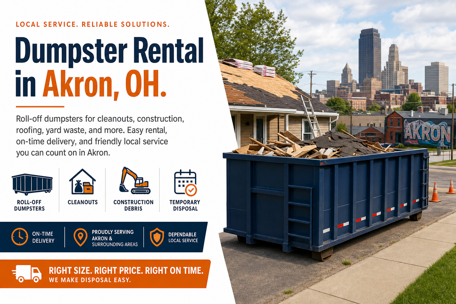 Dumpster Rental in Akron OH from Dumpster Service Co.