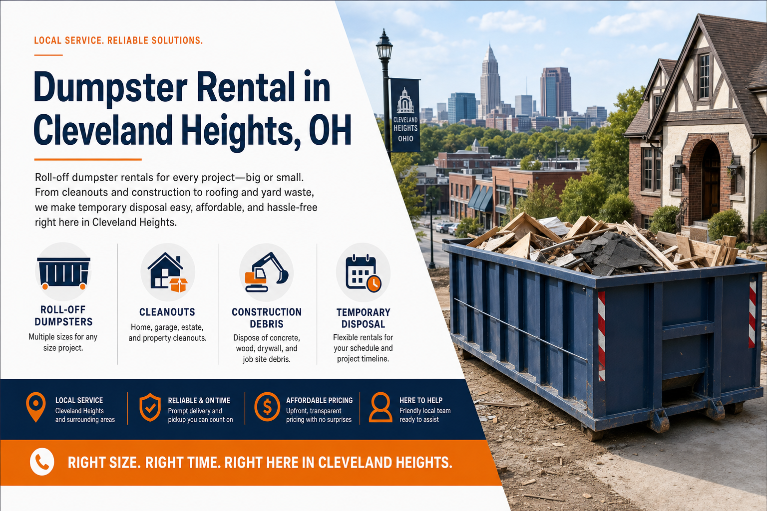 Dumpster Rental in Cleveland Heights OH from Dumpster Service Co.