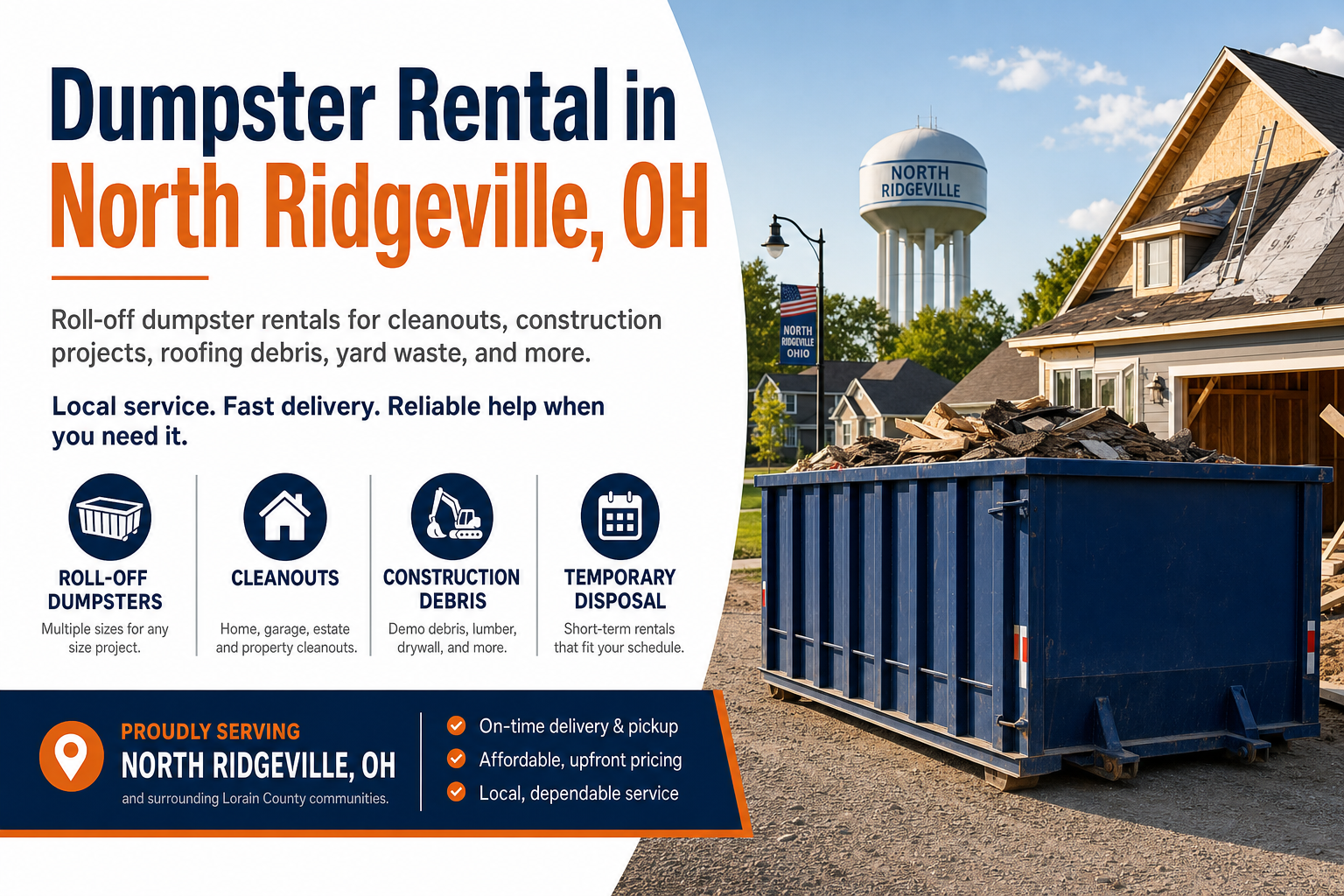 Dumpster Rental in North Ridgeville OH from Dumpster Service Co.