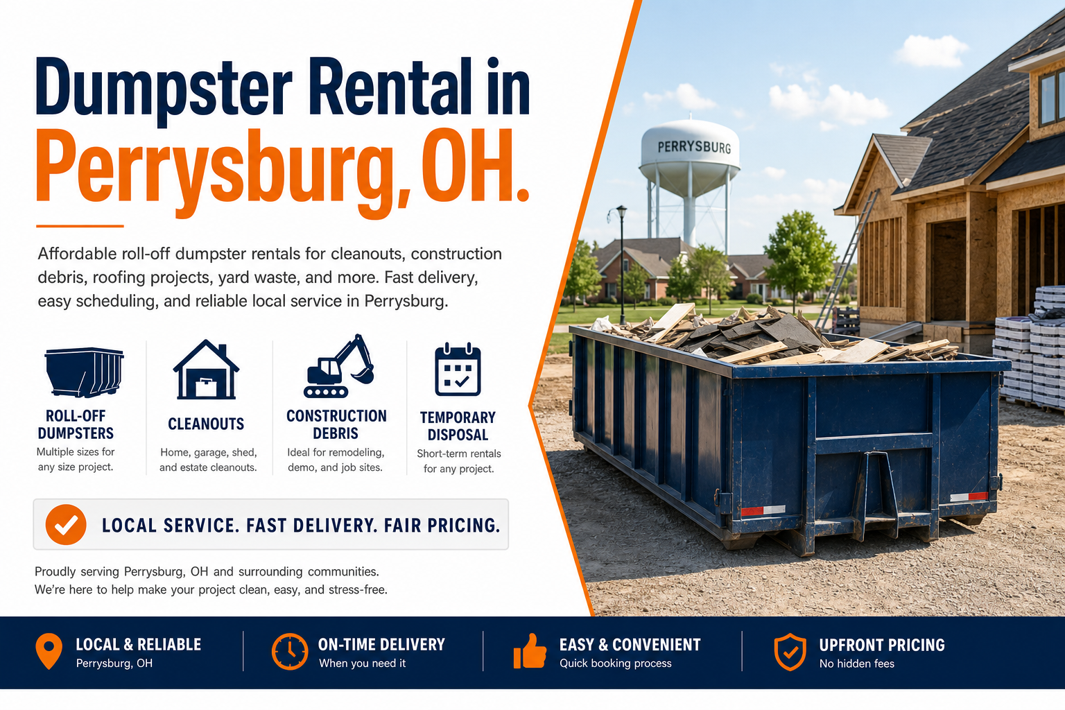 Dumpster Rental in Perrysburg OH from Dumpster Service Co.