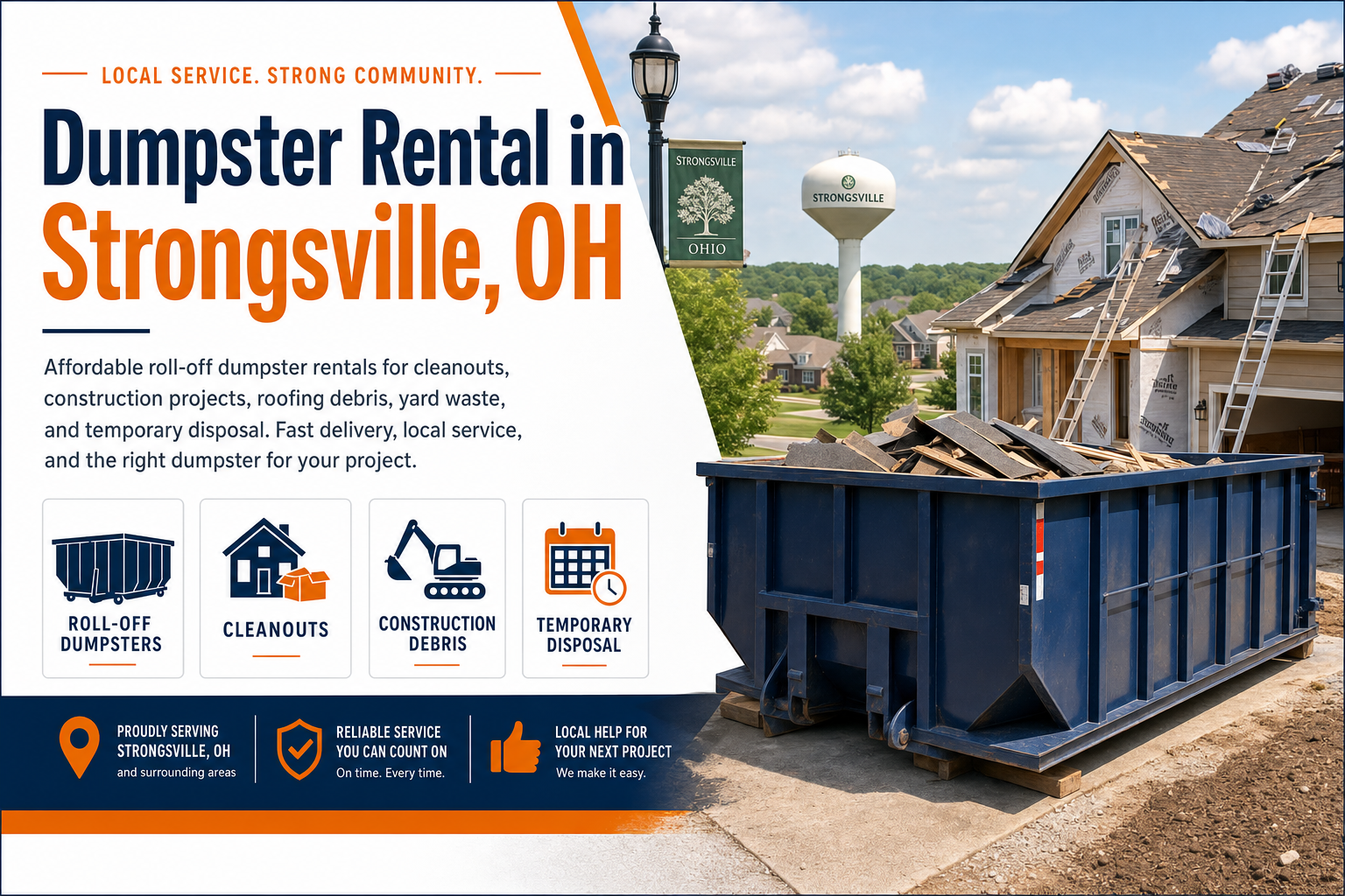 Dumpster Rental in Strongsville OH from Dumpster Service Co.