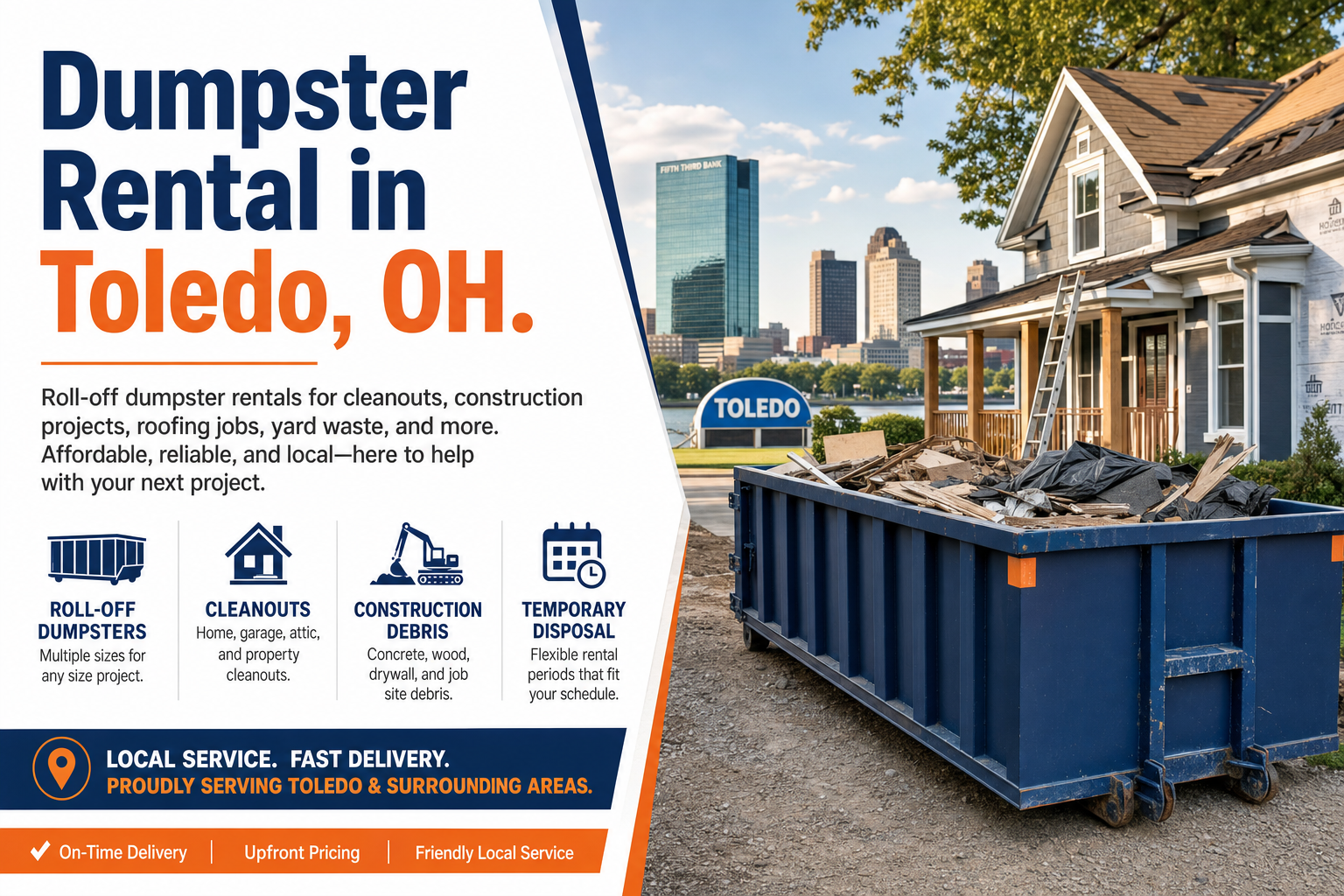 Dumpster Rental in Toledo OH from Dumpster Service Co.