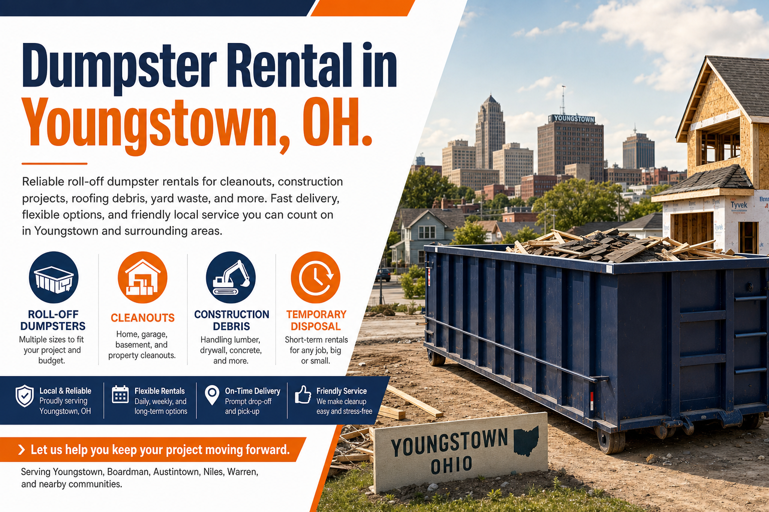 Dumpster Rental in Youngstown OH from Dumpster Service Co.