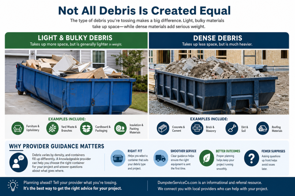 Dumpsterserviceco Dumpster Sizes Guide Debris