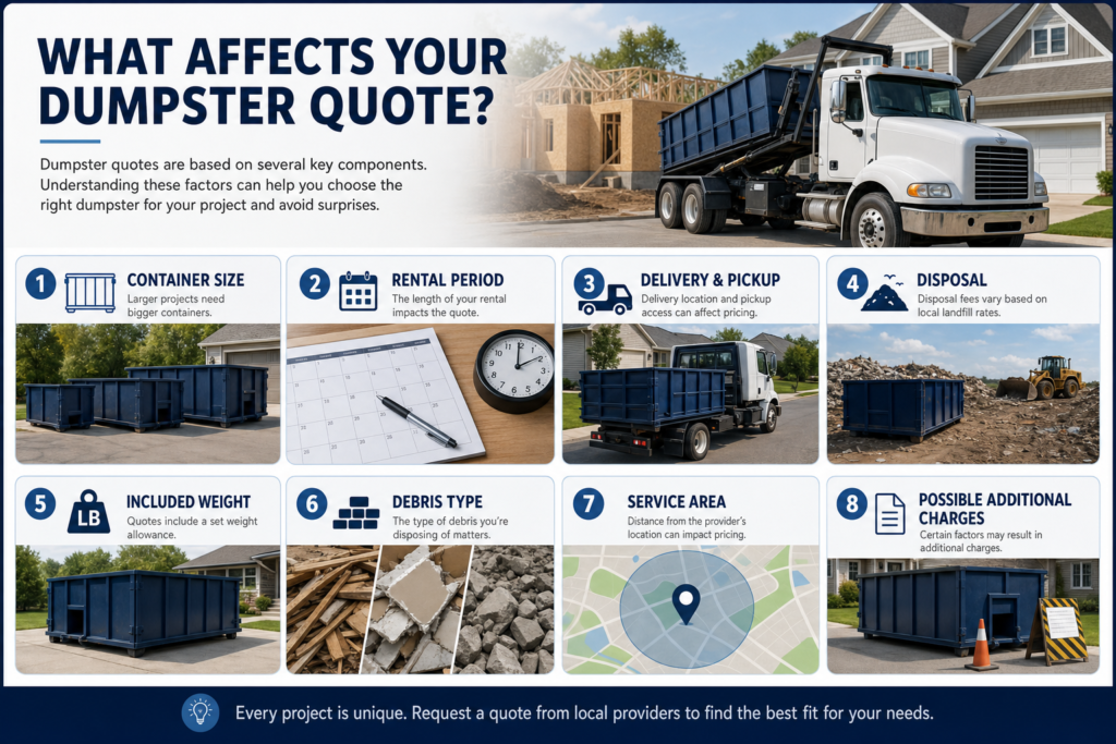 Dumpsterserviceco How Much Does Dumpster Rental Cost Quote