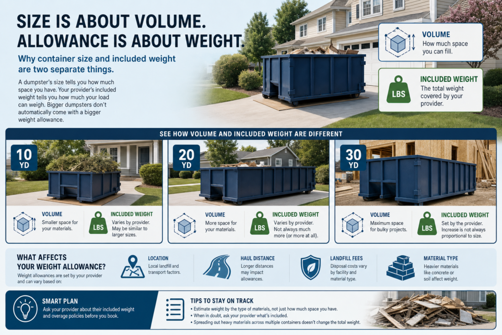 Dumpsterserviceco How Much Weight Can A Dumpster Hold Volume Weight