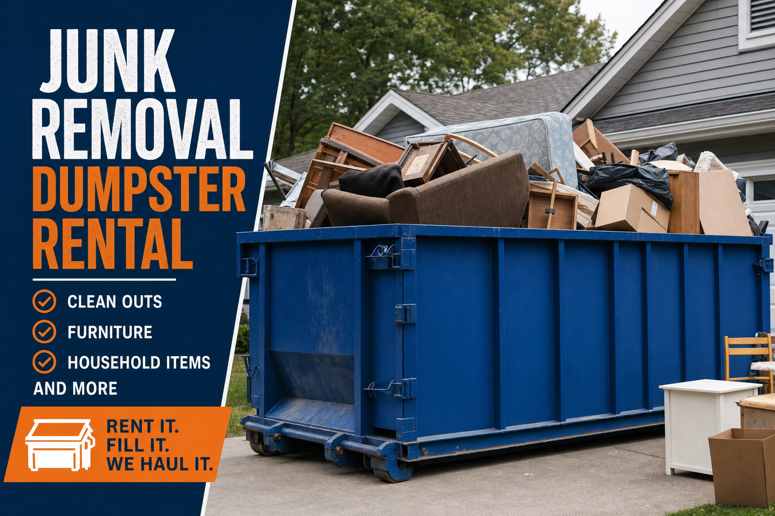 Junk Removal Dumpster Rental referral service call support