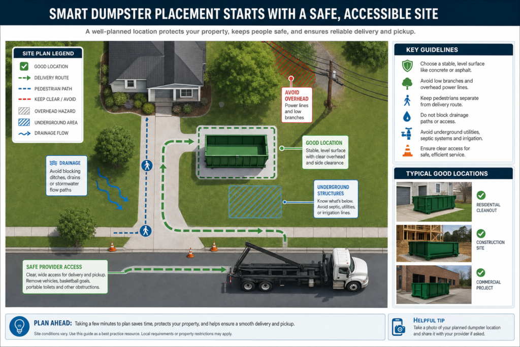 Dumpsterserviceco Ohio Dumpster Placement Questions Placement