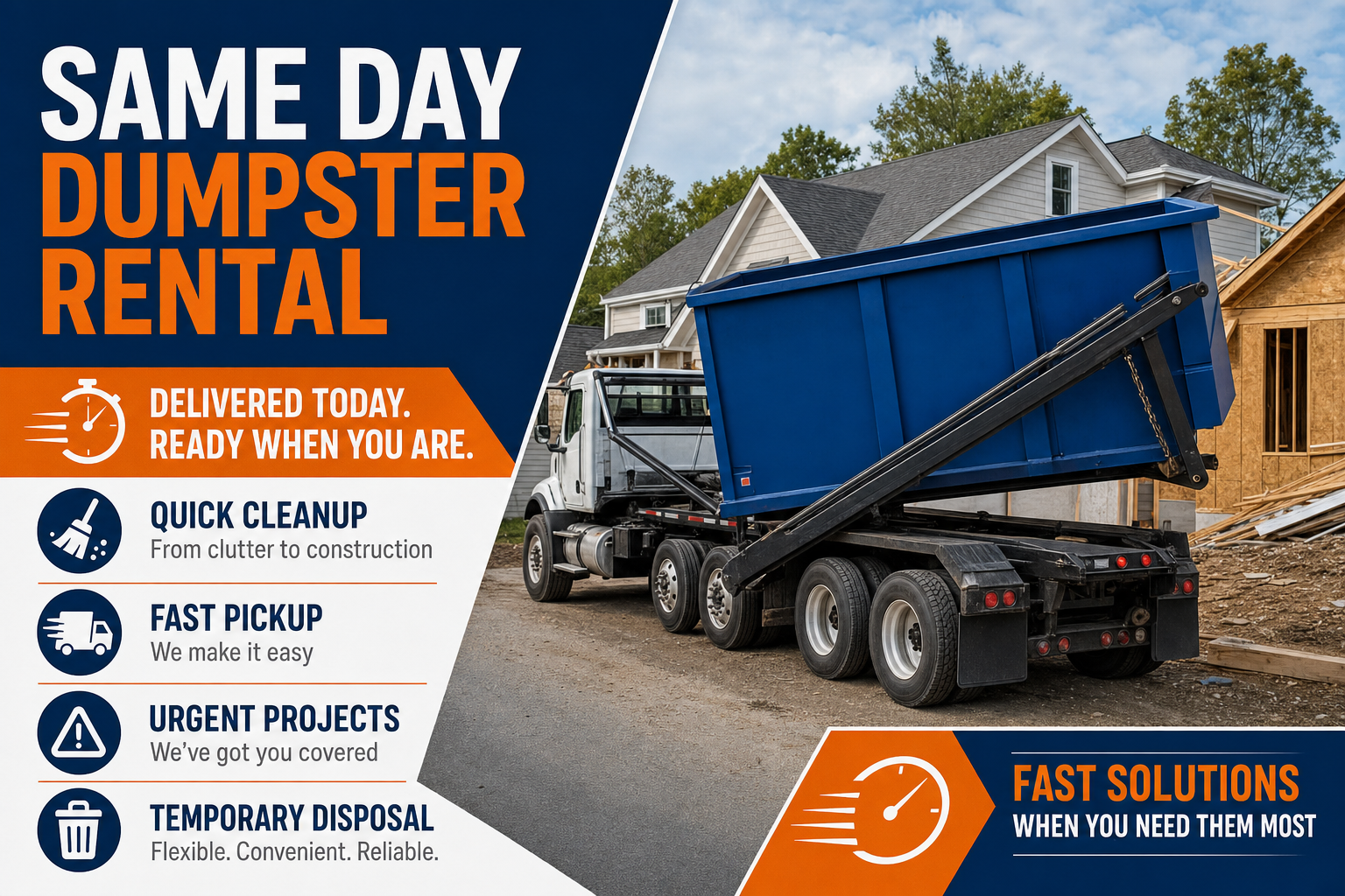Same-Day Dumpster Rental referral service call support