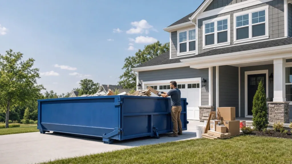 Dumpster rental services for home cleanouts construction roofing and commercial projects