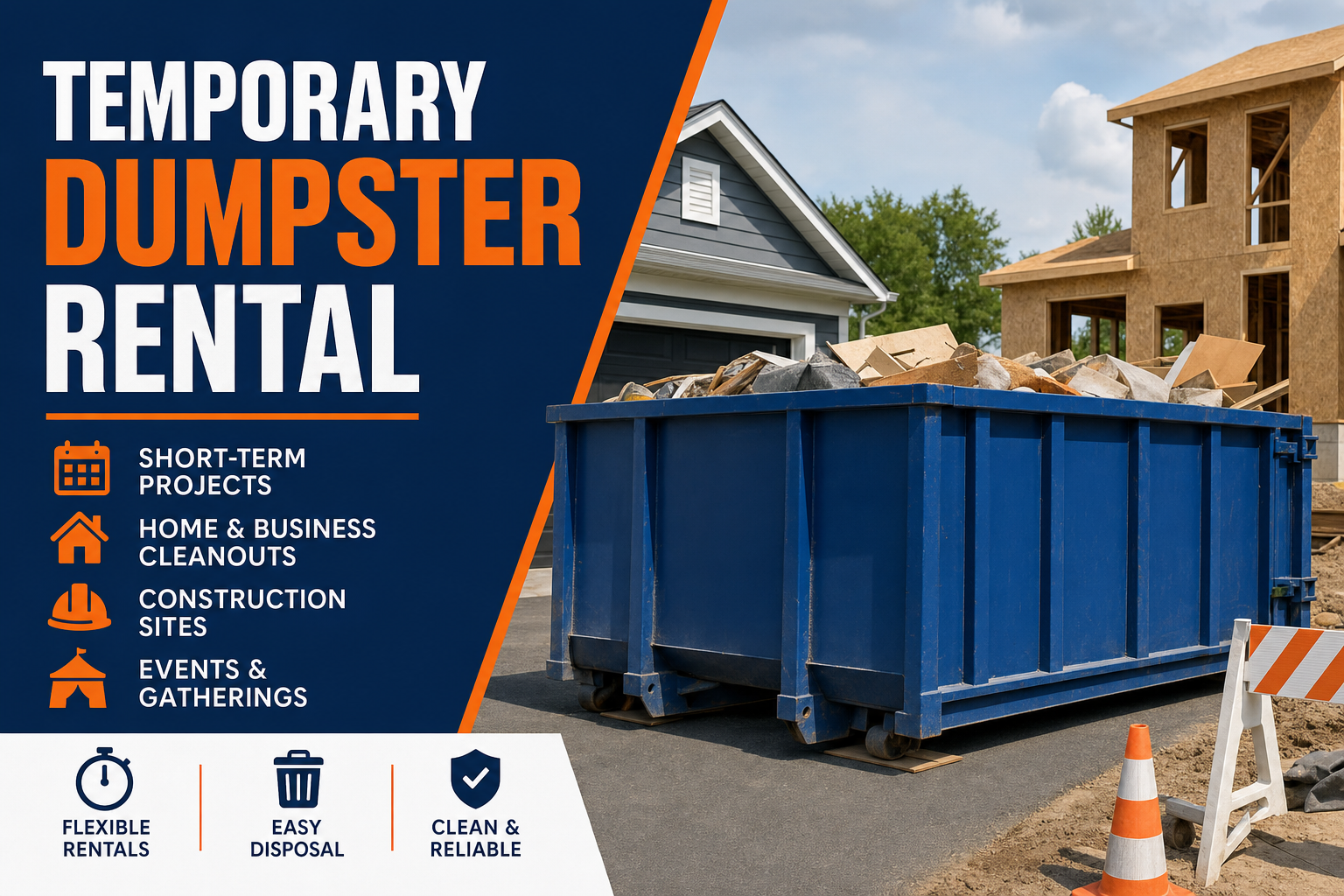 Temporary Dumpster Rental referral service call support